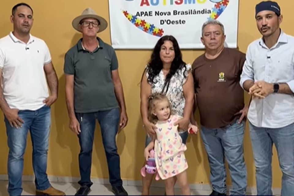 Fernando Máximo destina R$ 50 mil para fortalecer a APAE de Nova Brasilândia