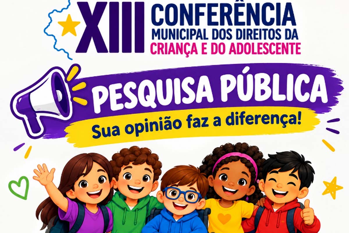 CMDCA convida população a participar da Pesquisa Pública da XIII Conferência Municipal dos Direitos da Criança e do Adolescente