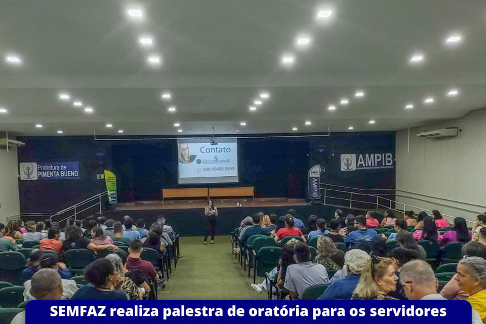 Semfaz realiza palestra de oratória para os servidores municipais da Prefeitura