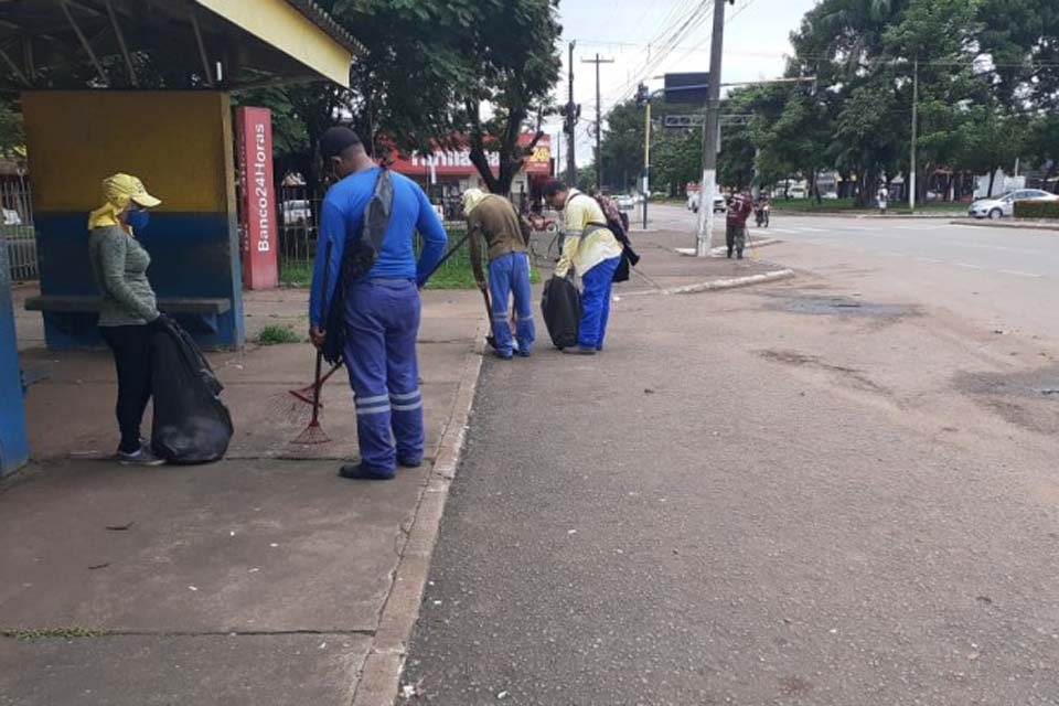 Prefeitura de Porto Velho realiza limpeza na região da rodoviária
