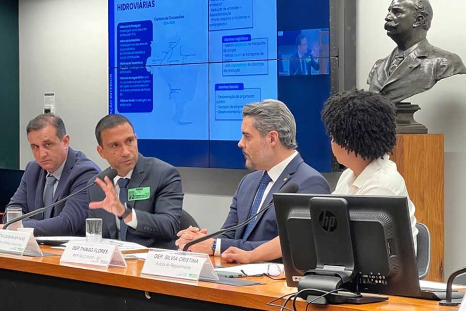 Deputado Thiago Flores destaca importância da audiência sobre a desestatização da Hidrovia do Madeira e cobra transparência