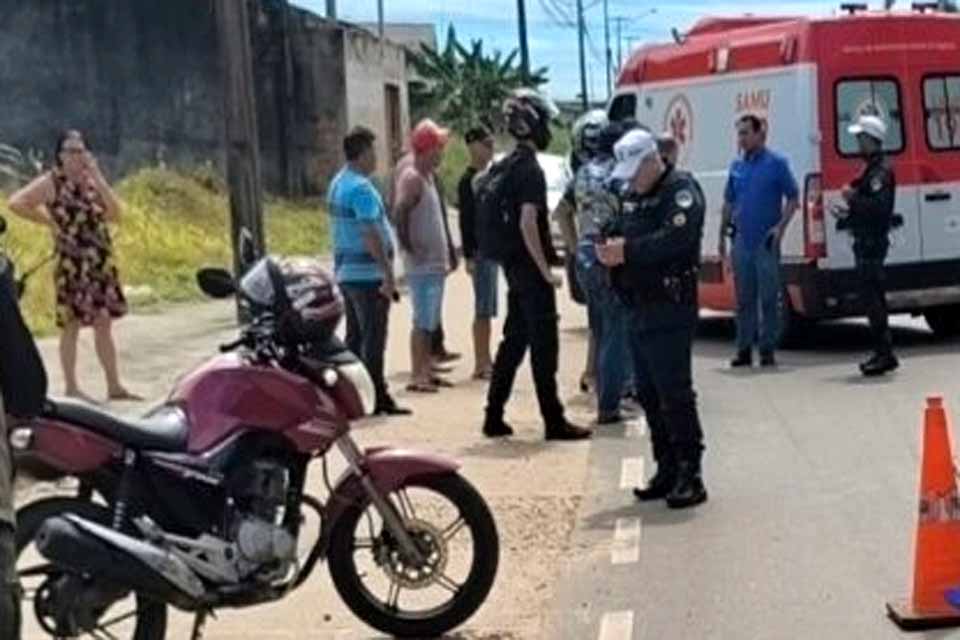 Ciclista idoso morre em colisão violenta com motocicleta em Ji-Paraná