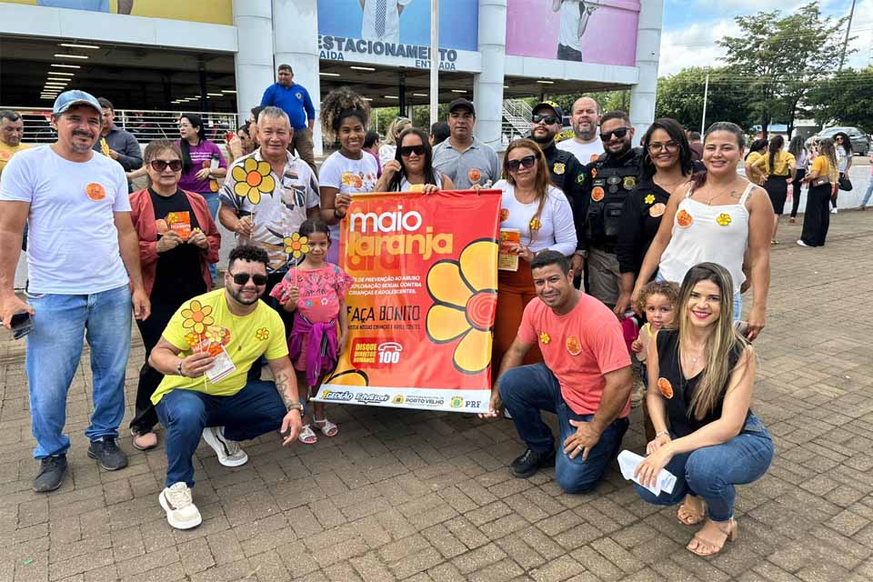 Gabinete de Gedeão do Edwilson Negreiros participa de mobilização do Maio Laranja em Porto Velho