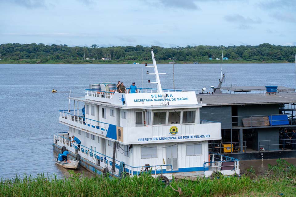 Barco Saúde em Porto Velho inicia primeira viagem do ano para atendimento aos ribeirinhos