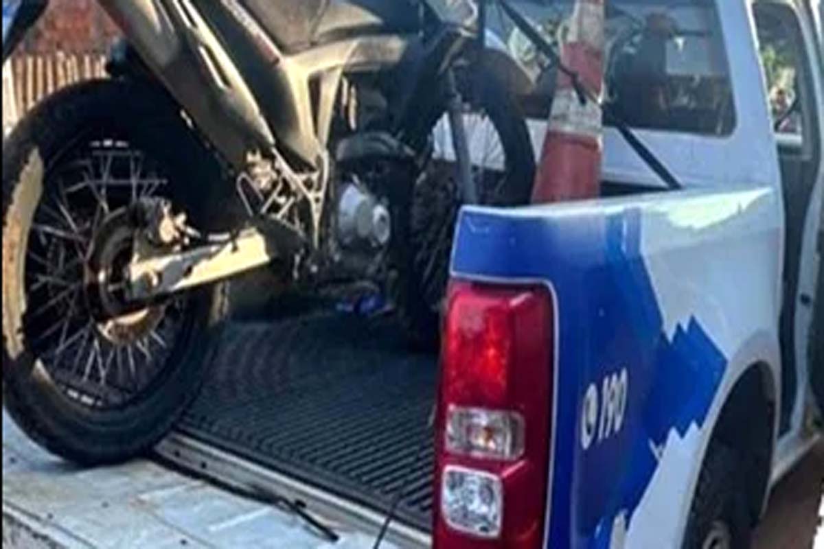 Motocicleta furtada em Vilhena é recuperada pela PM em Costa Marques 