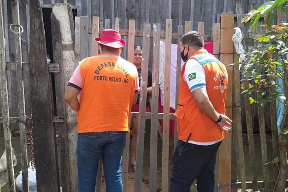 Nível das águas continua subindo e Defesa Civil Municipal segue fazendo monitoramento das áreas de risco