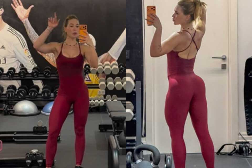 Virgínia Fonseca treina em academia de Vini Jr.: “Melhor pré-treino é roupa nova”