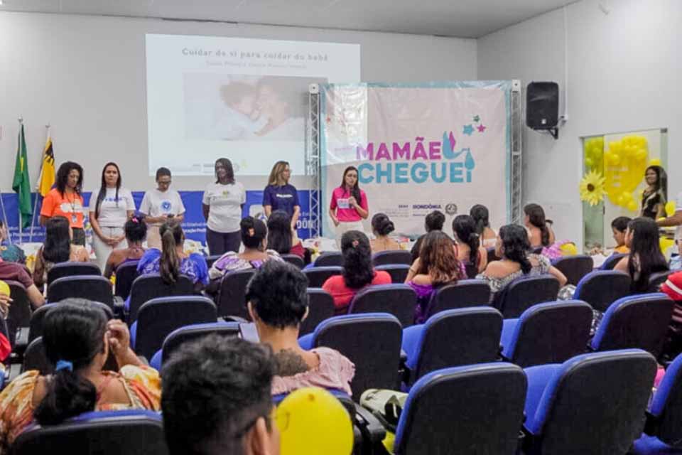 Campanha sobre saúde mental envolve gestantes em momentos de interação e entrega de kits enxoval para bebês