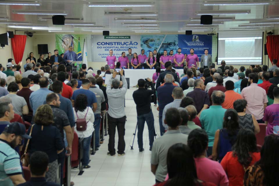 Instalação do Hospital Regional de Ji-Paraná é discutida em audiência pública da Assembleia