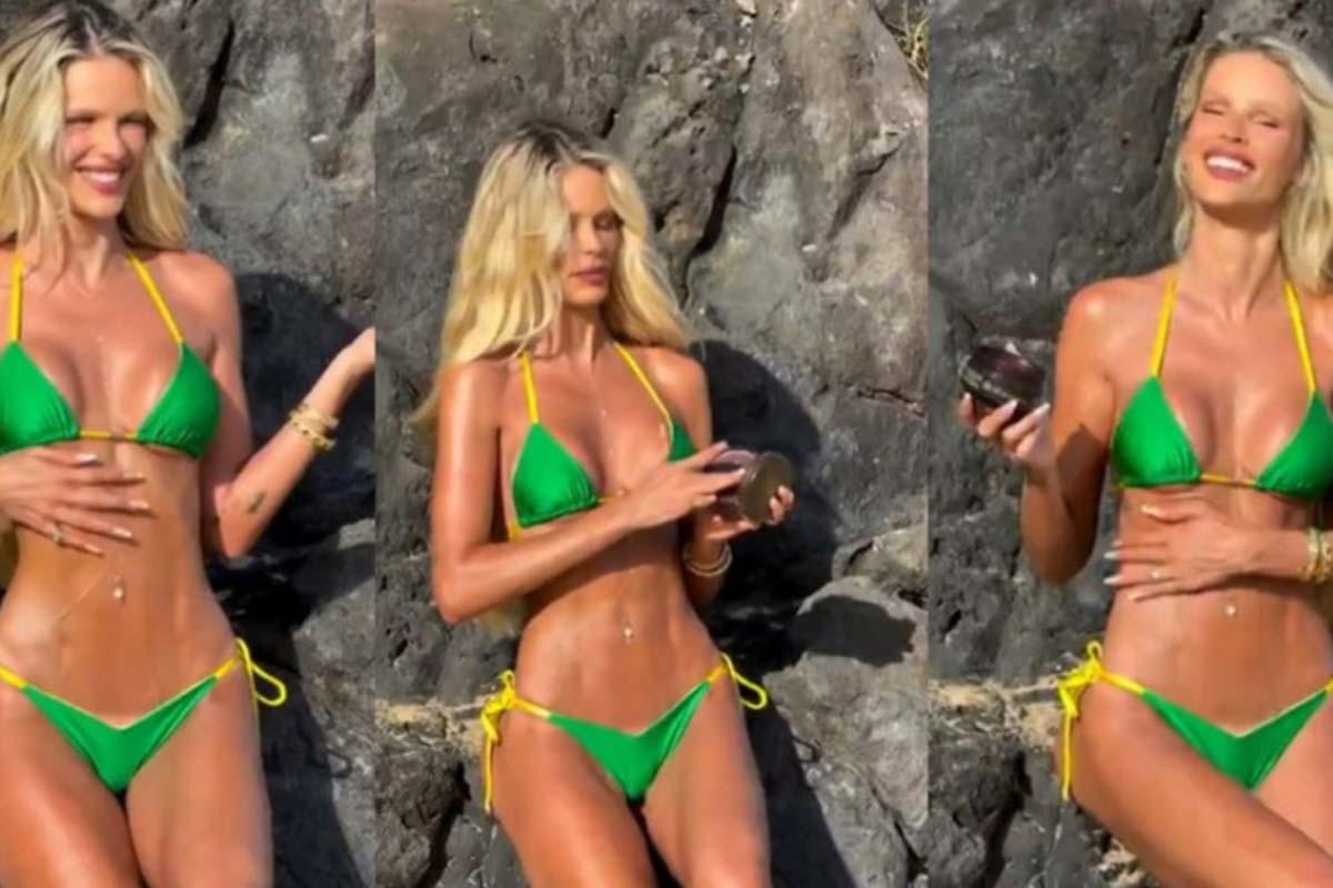 Yasmin Brunet surge de biquíni fininho e exibe corpão: 