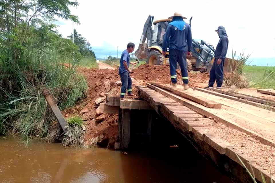 Ji-Paraná investe na manutenção de pontes para evitar isolamento na zona rural