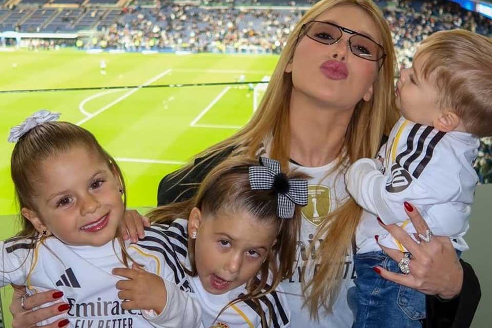 Filhos de Virginia Fonseca se empolgam em jogo de Vini Jr. no Real Madrid