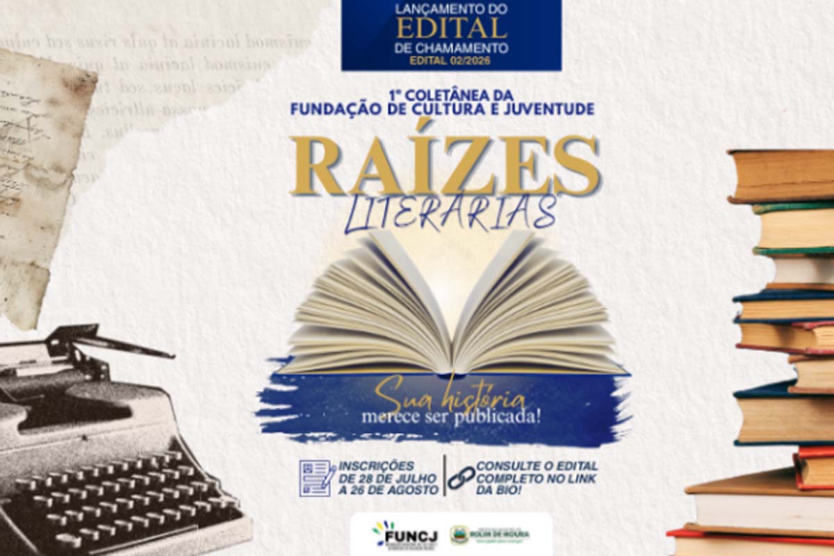 Fundação de Cultura e Juventude lança edital da 1ª Coletânea da Fundação de Cultura e Juventude “Raízes Literárias”
