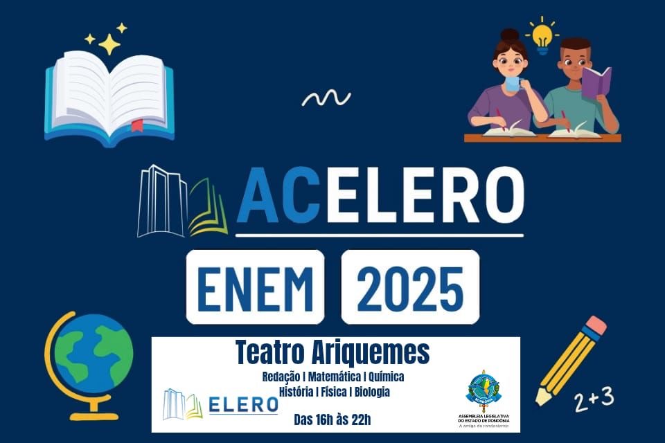 Escola do Legislativo leva aulão Acelero Enem a Ariquemes neste sábado