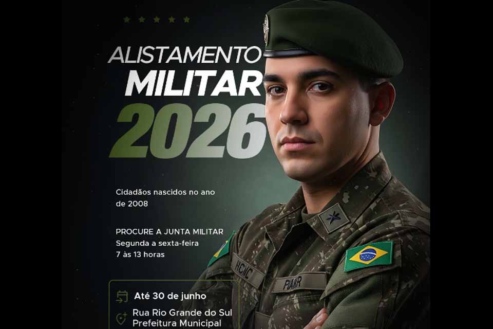 Prefeitura de Espigão do Oeste convoca jovens para alistamento no  o serviço militar obrigatório