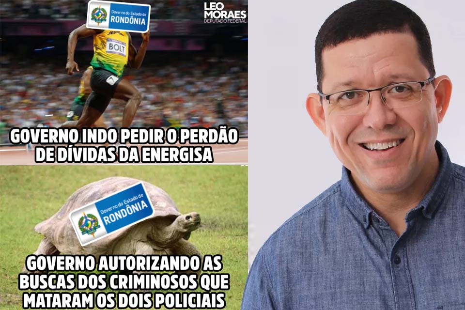 Deputado usa meme para atacar Rocha: rápido para pedir perdão às dívidas da Energisa, demorado para agir contra assassinos de PMs