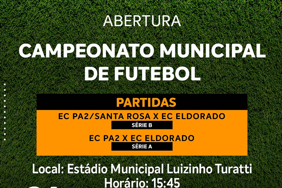 Abertura do Campeonato Municipal de Futebol será no próximo sábado (24)