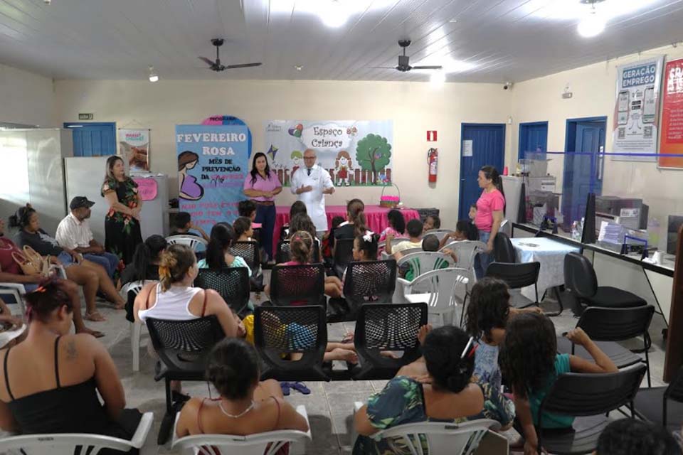 Semasf de Ji-Paraná finaliza Campanha Fevereiro Rosa no Cras São Francisco