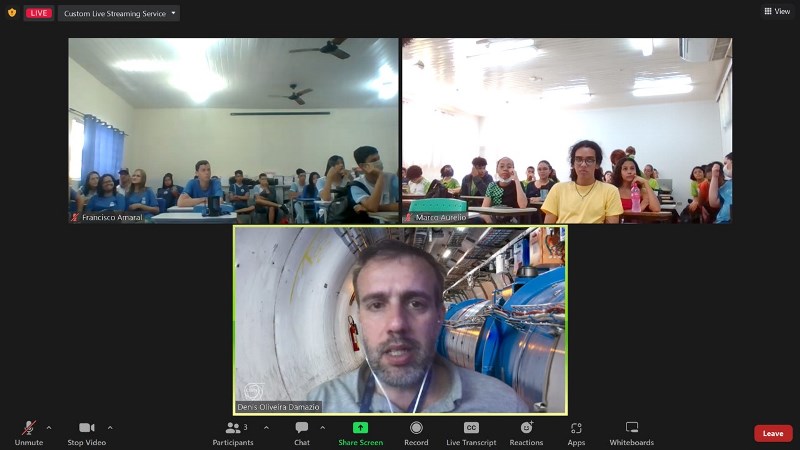 Alunos do Campus Ji-Paraná participam de visita virtual guiada a aceleradores de partículas de SP e da Suíça