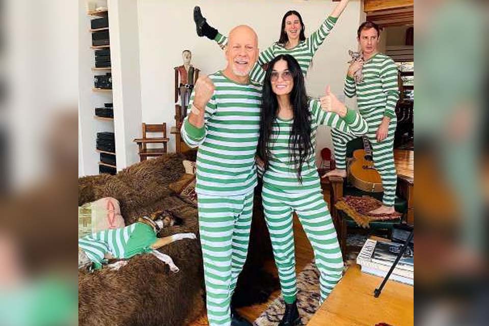Bruce Willis e Demi Moore passam a quarentena em família