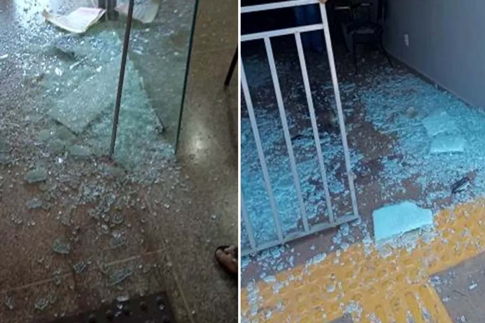 Homem quebra portas e janelas do CRAS em Pimenta Bueno e acaba preso