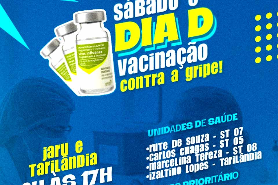 Sábado é Dia D Contra a Gripe e aatualização da caderneta de vacinação