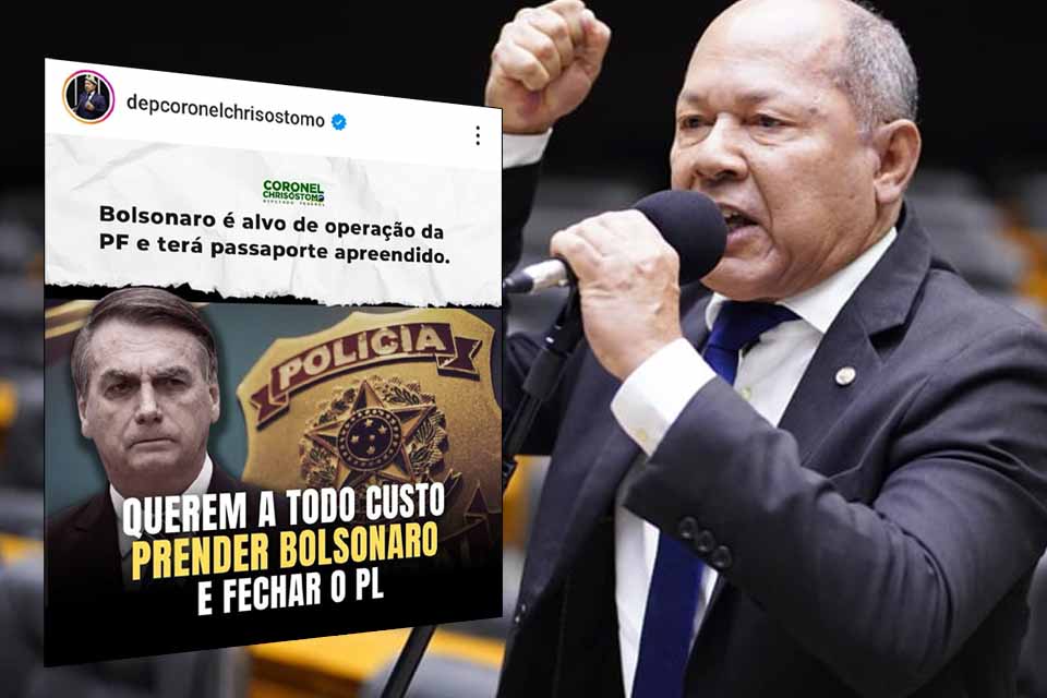 Deputado de Rondônia ataca operação da PF que mira alidados de ex-presidente acusados de tentativa de golpe: “querem prender Bolsonaro e fechar o PL”