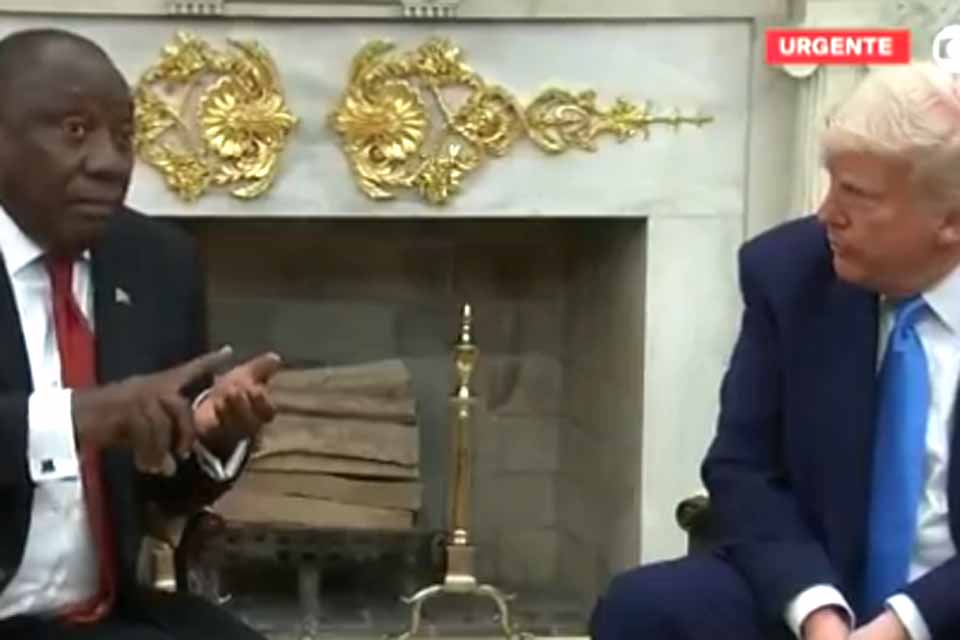 Trump bate-boca com Presidente sul-africano sobre 