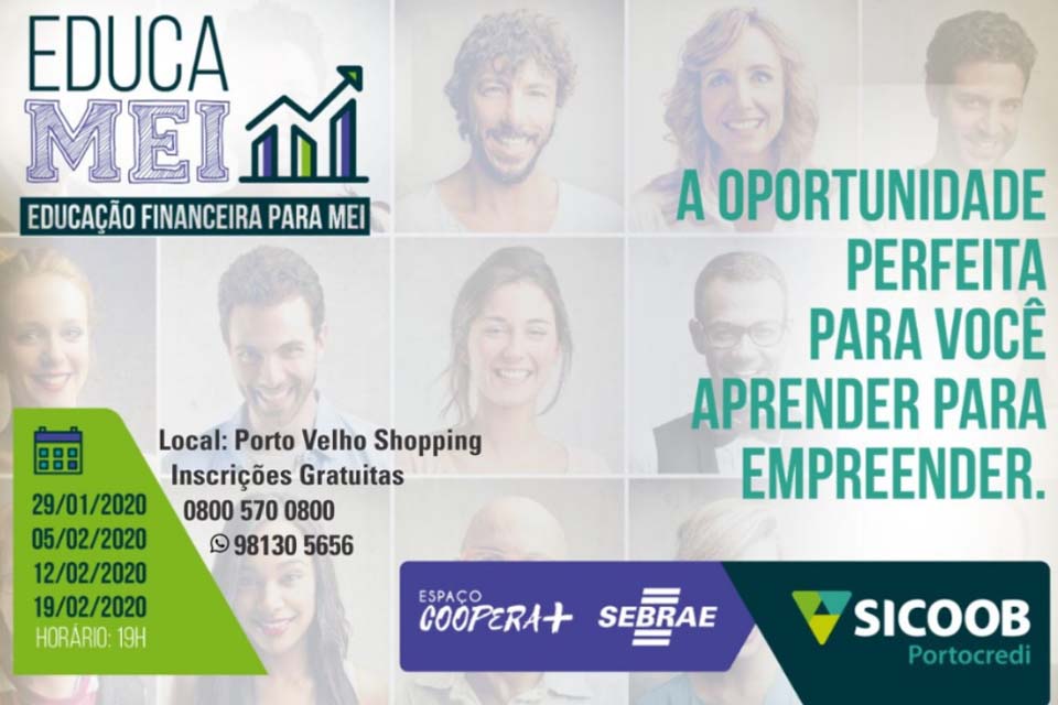 Educação Financeira, Portocredi e Sebrae oferecem curso gratuito para MEI