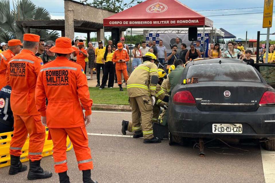 Campanha “Sua vida vale mais!” realiza simulação de sinistro e reforça conscientização para educação no trânsito