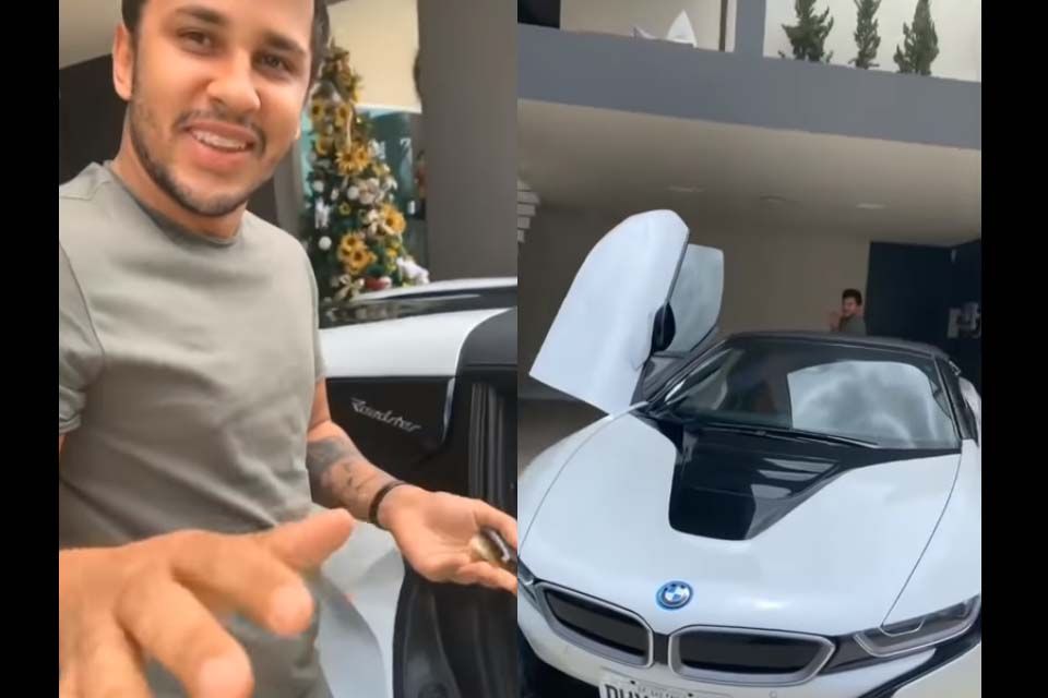 VÍDEO - Carlinhos Maia presenteia com carro de luxo o marido Lucas Guimarães