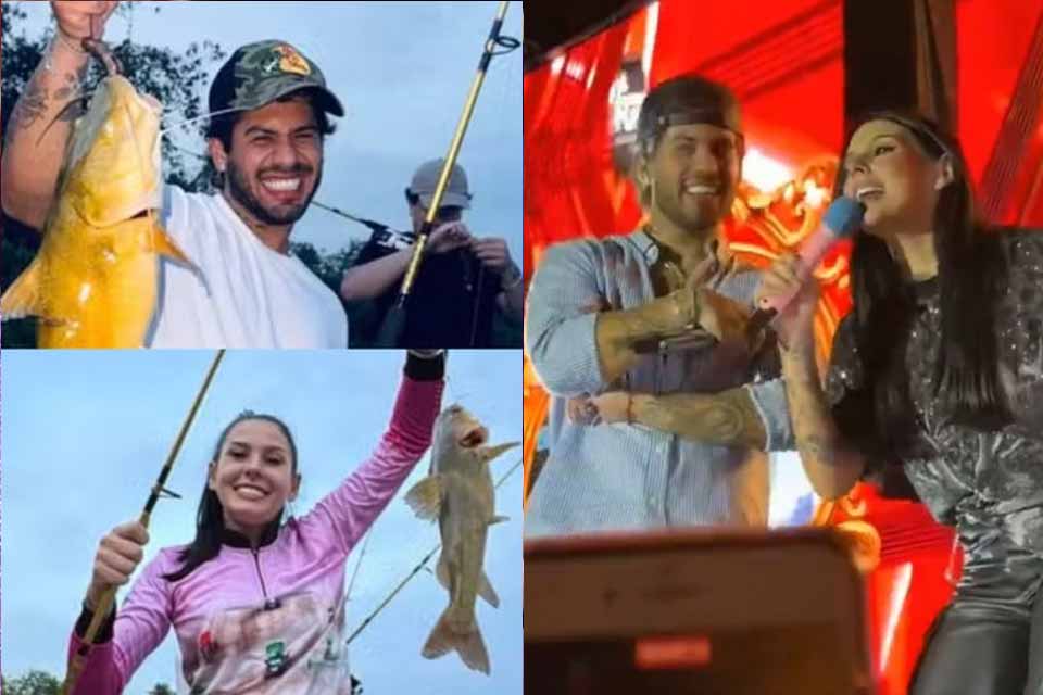 Ana Castela e Zé Felipe dividem músicas, risadas e pescaria em fim de semana juntos
