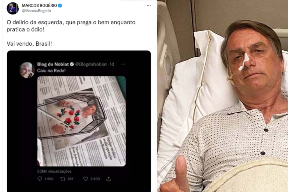 Senador de Rondônia ignora frases de Bolsonaro enquanto critica esquerda por sátira de mau-gosto sobre a situação médica do presidente