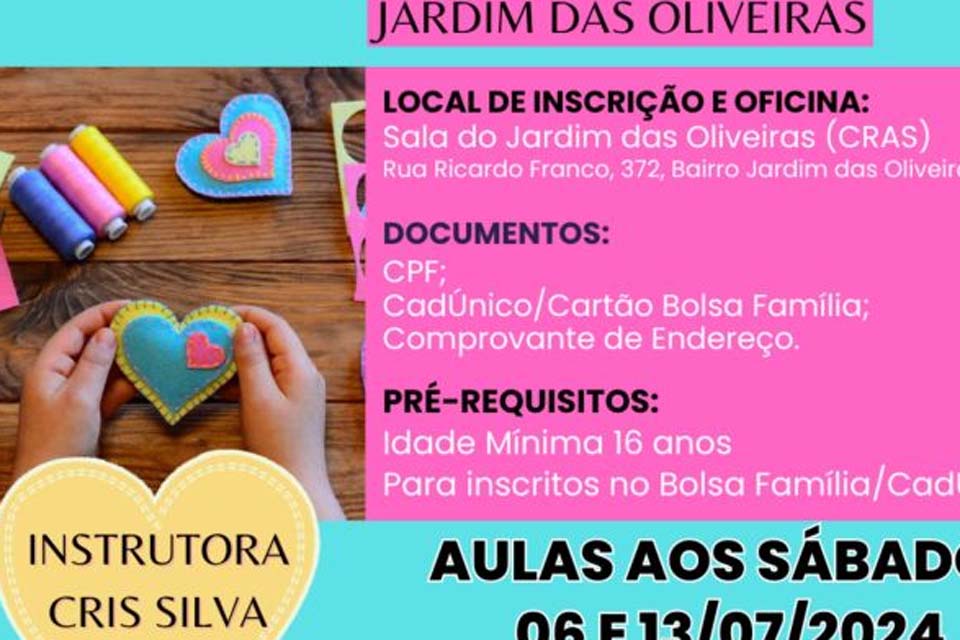 Prefeitura de Pimenta Bueno realiiza 2ª Oficina de Feltro para iniciantes