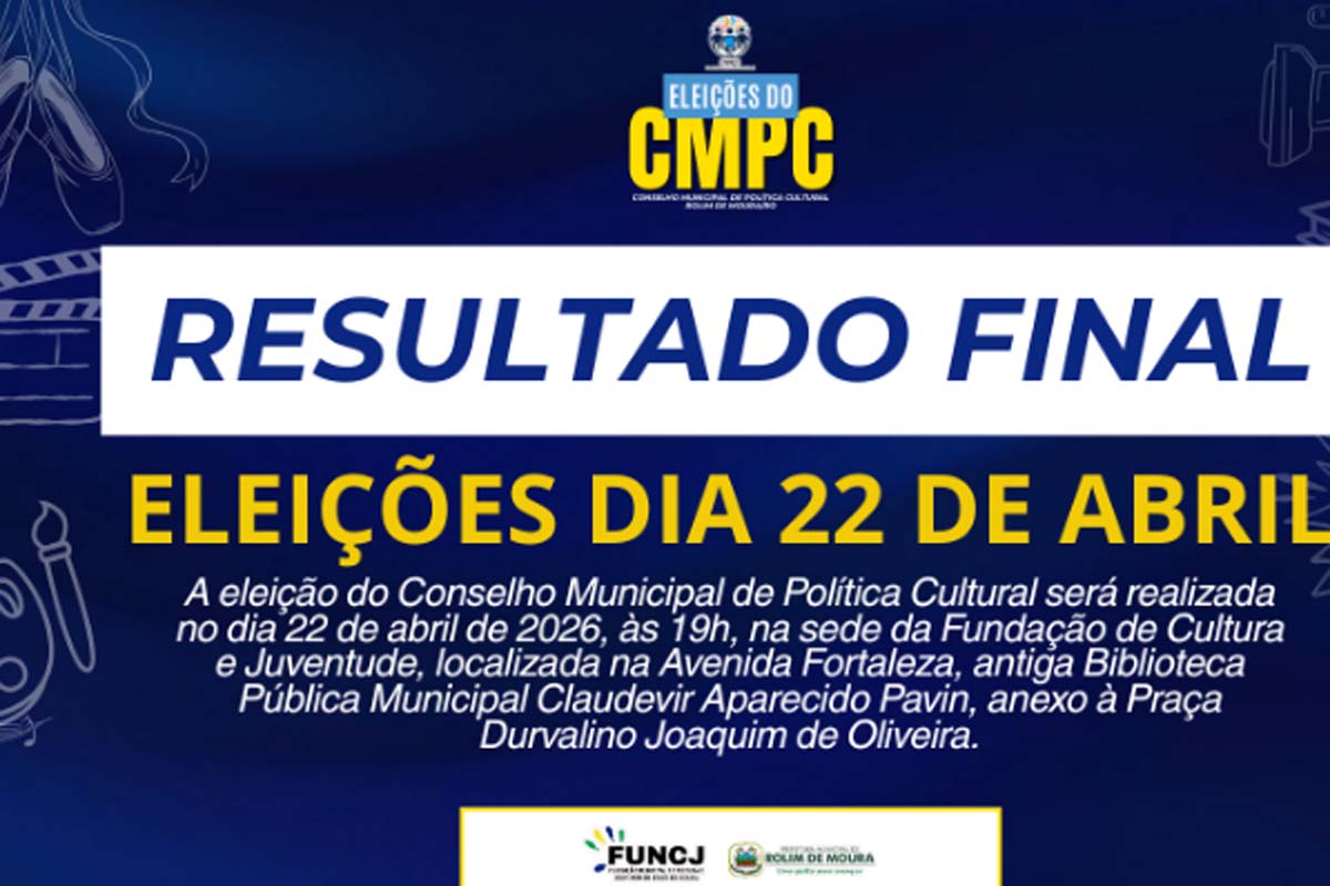 Divulgado o resultado final de candidatos e eleitores habilitados para eleição do Conselho Municipal de Política Cultural 