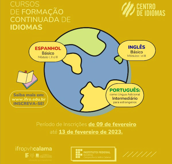 Campus Calama lança edital para cursos de Inglês, Espanhol e Português como língua adicional