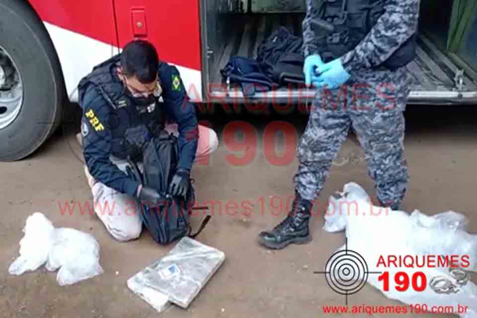PRF apreende 6,5 Kg de Cocaína em ônibus na BR-364