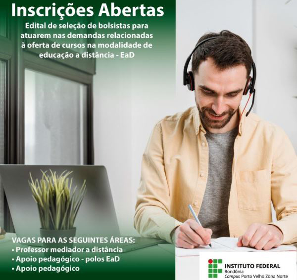 Seleção aberta para bolsistas nas demandas relacionadas à oferta de cursos da EaD