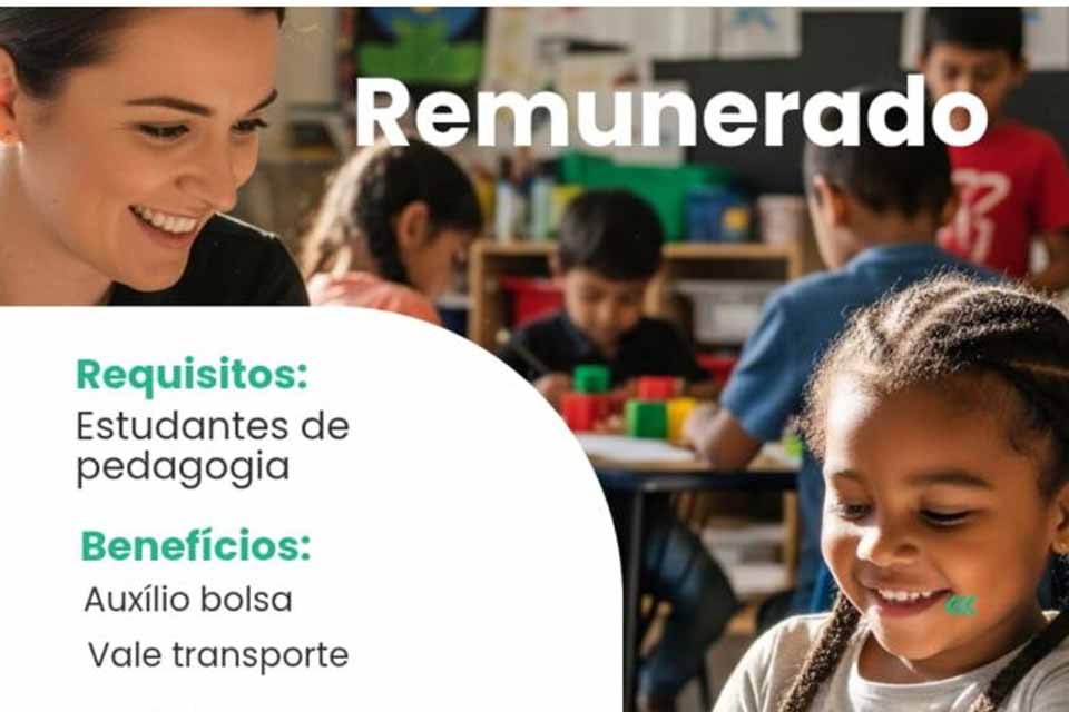 Semed abre inscrições para estágio remunerado em Pedagogia até 25 de outubro