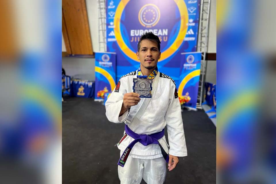 Rondoniense fatura prata em Campeonato Europeu de Jiu-jitsu