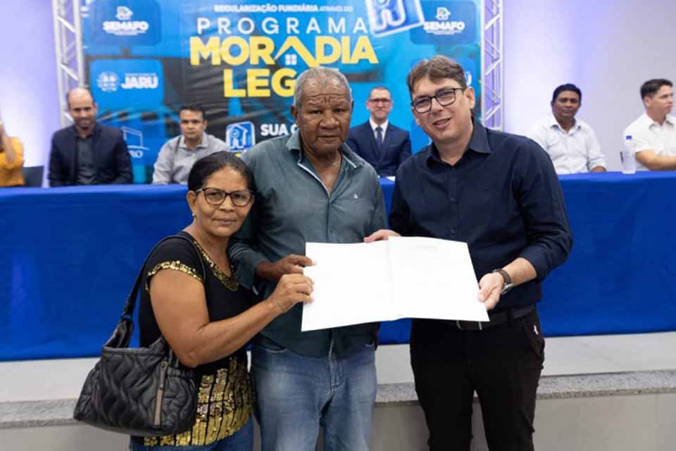 Prefeitura de Jaru entrega mais 134 títulos urbanos para moradores de Jaru