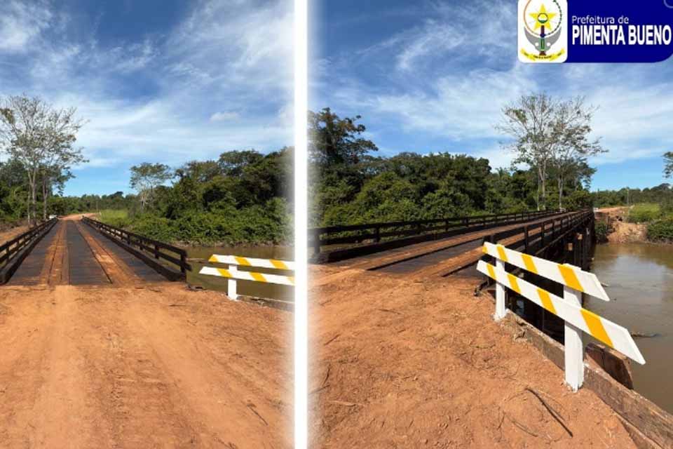 Reconstrução de ponte na Linha 32 é inaugurada garantindo segurança e mobilidade à área rural