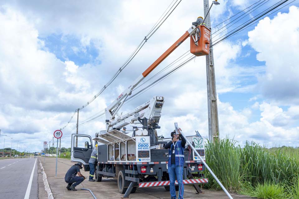 Prefeitura intensifica implantação de modernas luminárias no Espaço Alternativo de Porto Velho