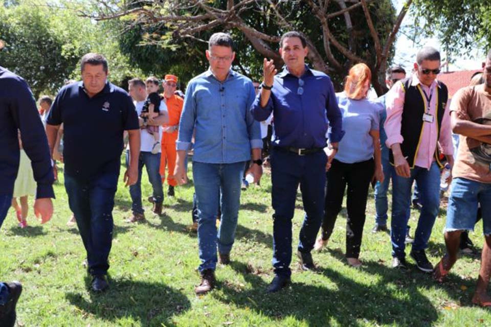 Prefeito Aldo Júlio recepciona governador Marcos Rocha e agradece parceria