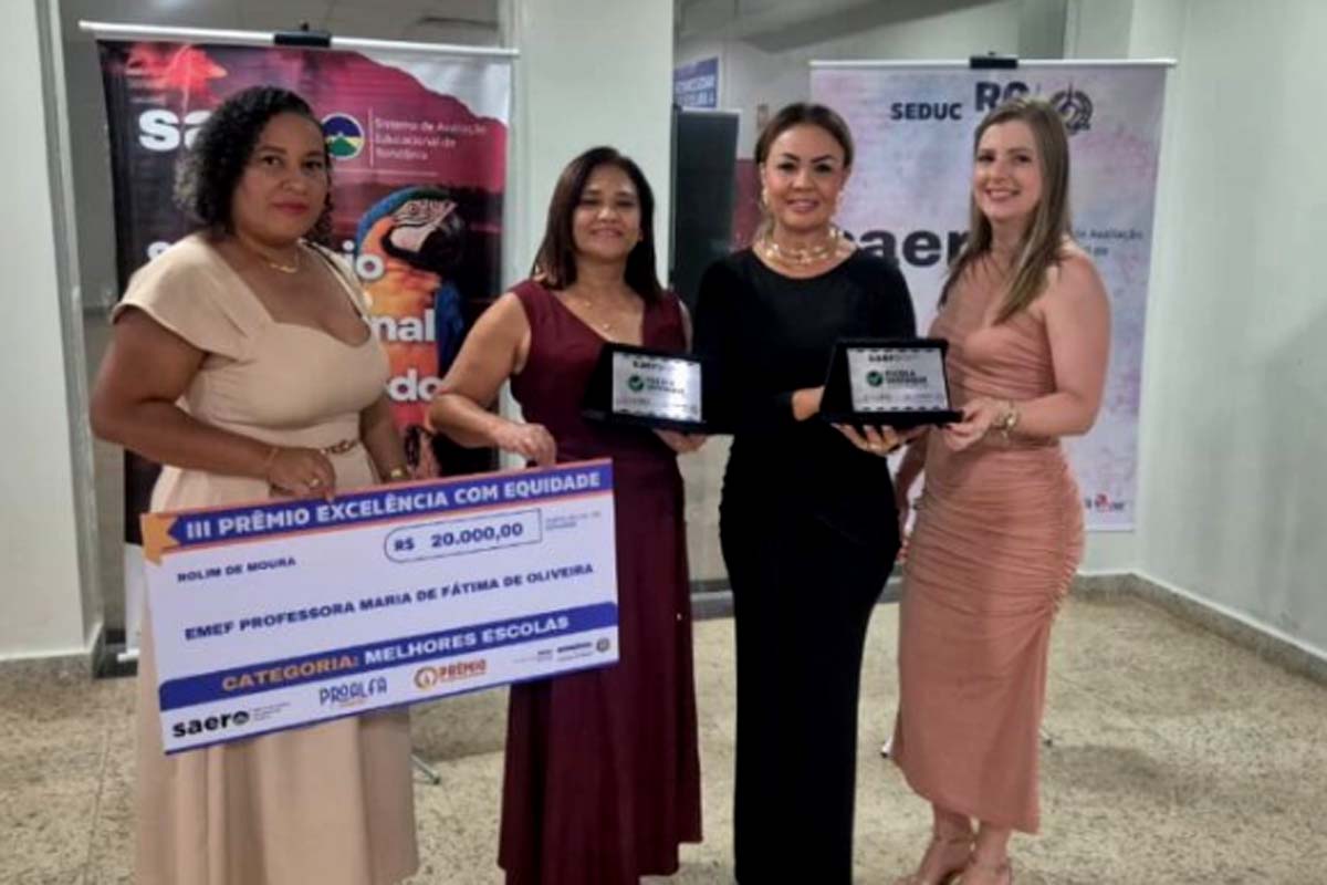 Escolas Maria de Fátima e Cora Coralina colocam Rolim de Moura entre os destaques de Rondônia no Saero