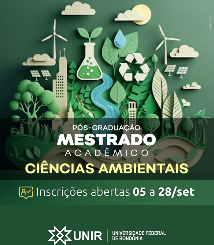 UNIR abre vagas para Mestrado em Ciências Ambientais
