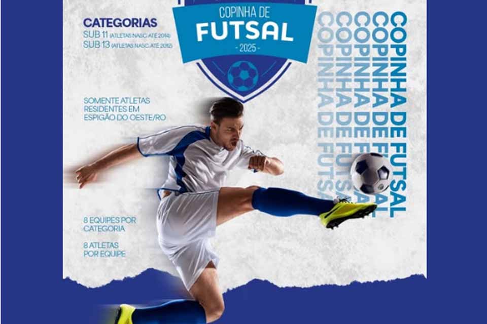 A Copinha de Futsal 2025 vem aí;  inscrições estão abertas até 17 de abril