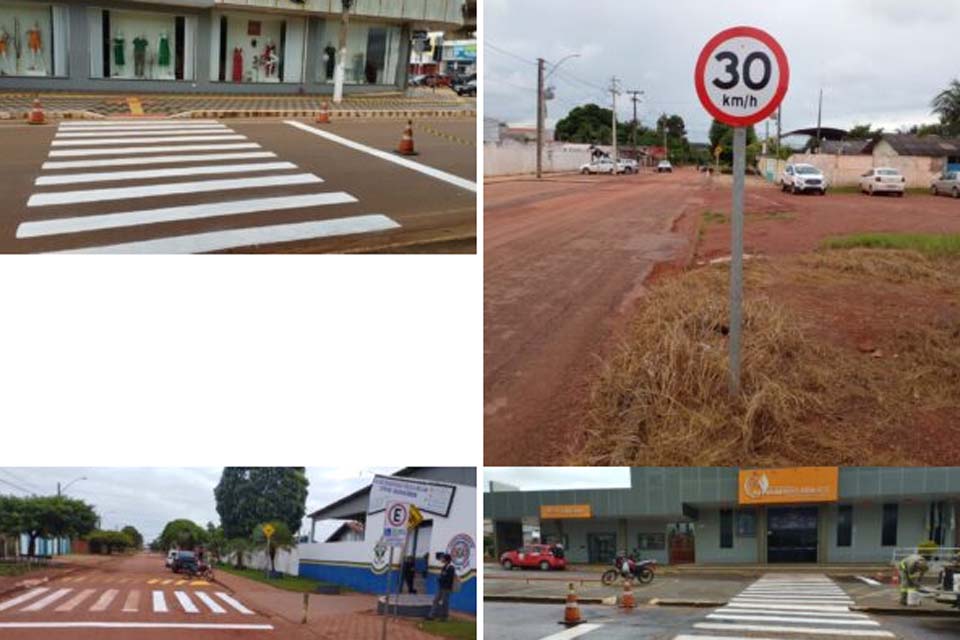 Coordenadoria Municipal de Trânsito revitaliza a sinalização de Trânsito em Rolim de Moura
