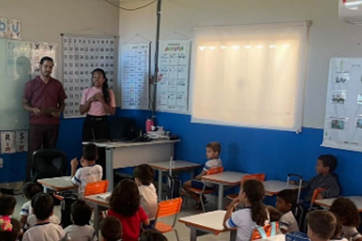 Semdes promove atividades educativas com alunos do Pré I e Pré II da escola municipal Gabriel Balmant
