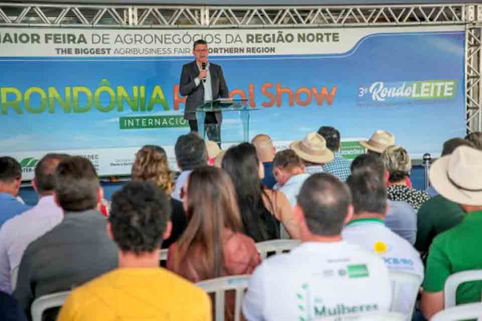 Governador Marcos Rocha dá boas vindas aos empresários e visitantes na abertura da 9ª Rondônia Rural Show